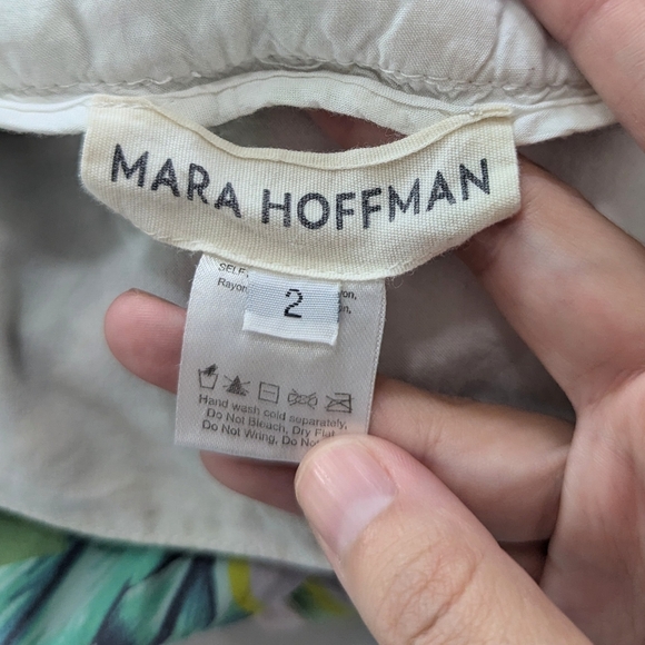 Mara Hoffman Cutout Jumpsuit Tie Waist Floral Print Tapered Flora Stone 2 - Picture 8 of 11